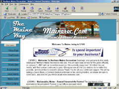 The Maine Way, a mainerec.com page shown in an old web browser window