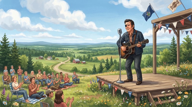 Illustration of I would like images that depict authentic Famous People from The County in Aroostook County Maine. I want each image to depict a different scene based on Famous People from The County in the season I have selected. I want to have images...